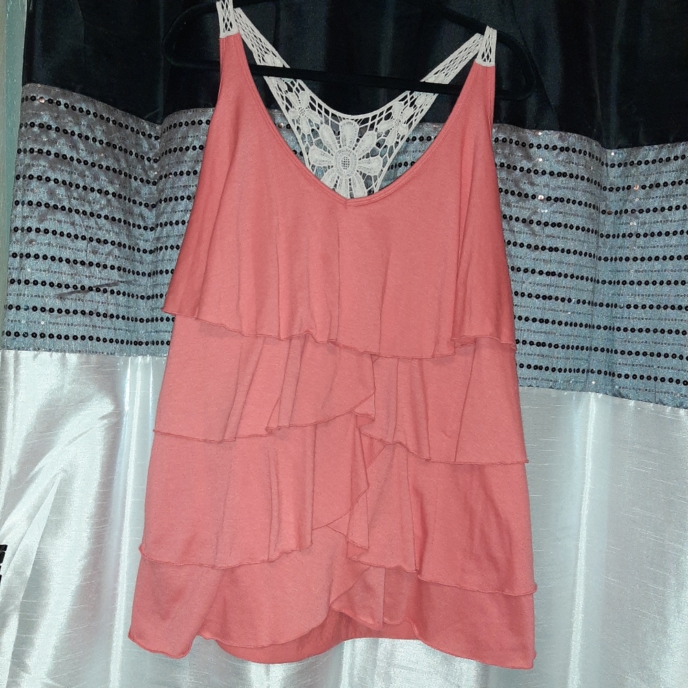 A coral  Racer back tank top